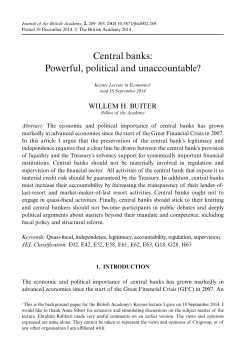 Central banks: Powerful, political and