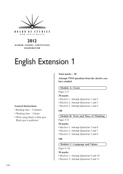 English Extension 1
