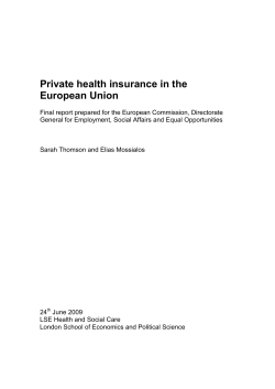 Private health insurance in the European Union