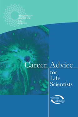 Career Advice for Life Scientists I