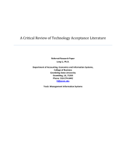 A Critical Review of Technology Acceptance Literature