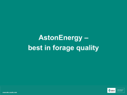 AstonEnergy &ndash; best in forage quality