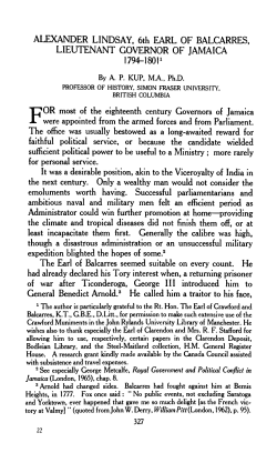 ALEXANDER LINDSAY, 6th EARL OF BALCARRES, LIEUTENANT
