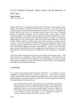 The Post Suburban Metropolis