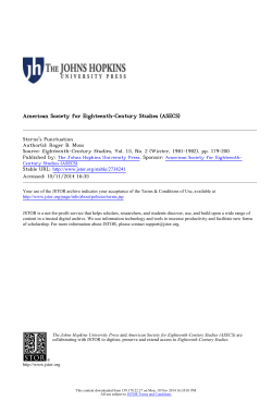 Sterne`s Punctuation