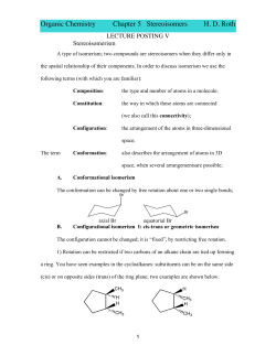 Organic Chemistry Chapter 5 Stereoisomers HD Roth