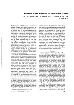 Pulsatile Flow Patterns in Distensible Tubes