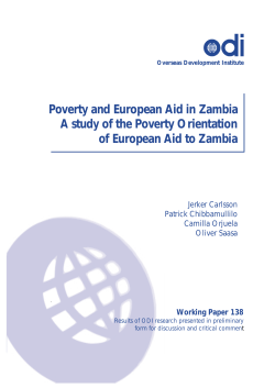Poverty and European Aid in Zambia