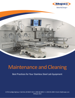 Maintenance and Cleaning