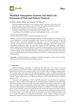 Modified Atmosphere Systems and Shelf Life Extension of Fish and