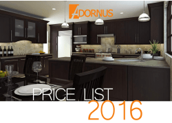 ADORNUS WOODTRENDS 2016 PRICE LIST