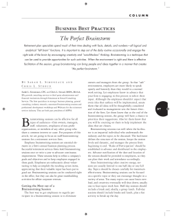 The Perfect Brainstorm - Simoneaux and Stroud Consulting Services