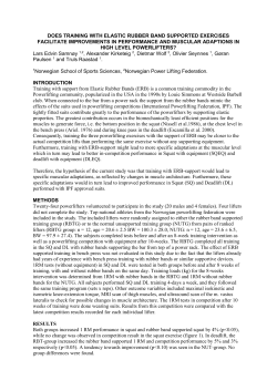 does training with elastic rubber band supported exercises facilitate