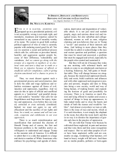 propped up on a presidential pedestal, evil is not acceptable, wrong