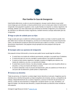 Plan De Preparacion Familiar - Immigrant Legal Resource Center