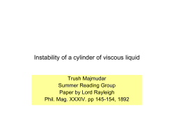 Instability of a cylinder of viscous liquid