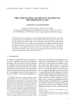 THE ACHILLES HEEL OF THE DUAL INCOME TAX: THE