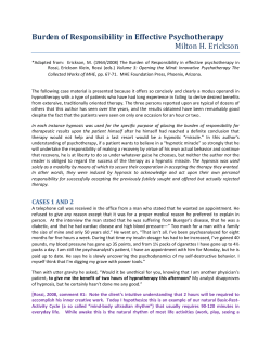 Burdon of Responsibility