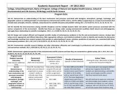 Academic Assessment Report - AY 2012-2013