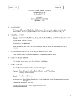 Minutes September 5, 2012 - Gridley Unified School District
