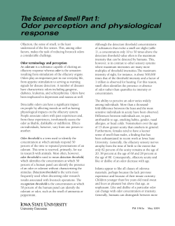 The Science of Smell Part 1: Odor perception and