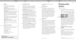 depliant guide - Ch&acirc;teau de Rambouillet