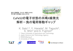 CuFeS2の電子状態の共鳴X線発光 解析－負の電荷