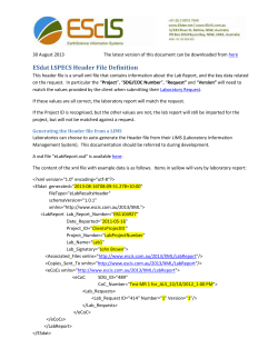 ESdat LSPECS Header File Definition