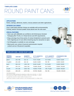 ROUND PAINT cans - Paramount Global Services