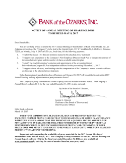 Proxy - Investor Relations