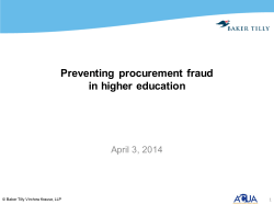Preventing procurement fraud in higher education