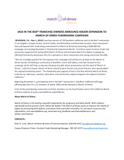 jack in the box&reg; franchise owners announce major