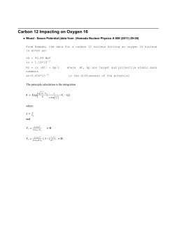 Carbon 12 Impacting on Oxygen 16- Hamada