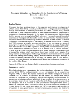 Theological Minimalism and Maximalism: On the Contributions of a