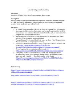 Minority Religion in Public Office Keywords