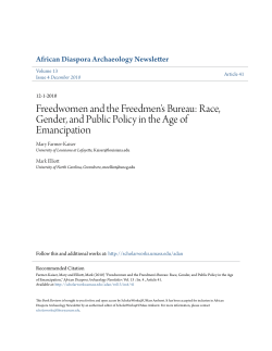 Freedwomen and the Freedmen`s Bureau: Race, Gender, and