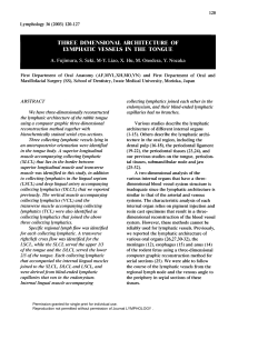 120 Lymphology 36 (2003) 120-127 First Department of Oral