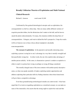 Broadly Utilitarian Theories of Exploitation and
