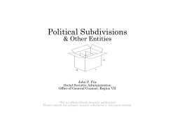 Political Subdivisions
