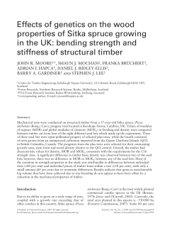 Effects of genetics on the wood properties of Sitka spruce growing in