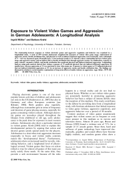 Exposure to violent video games and aggression in German