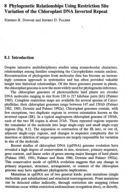 8 Phylogenetic Relationships Using Restriction Site