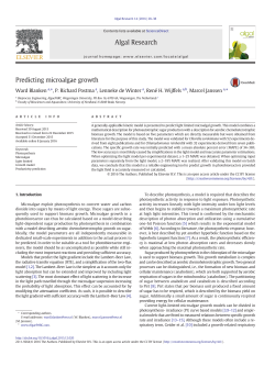Predicting microalgae growth