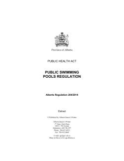 public swimming pools regulation