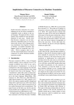 Implicitation of Discourse Connectives in (Machine
