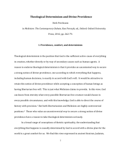 Theological Determinism and Divine Providence