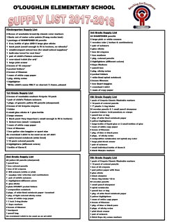 Supply - O`Loughlin Elementary