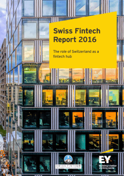 Swiss Fintech Report 2016