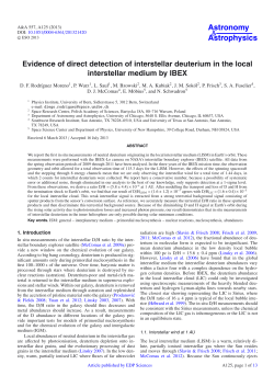 Evidence of direct detection of interstellar deuterium in the local