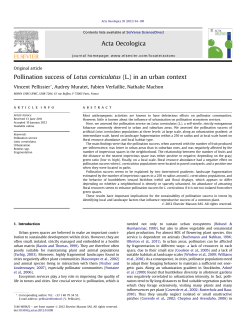 Pollination success of Lotus corniculatus (L.) in an